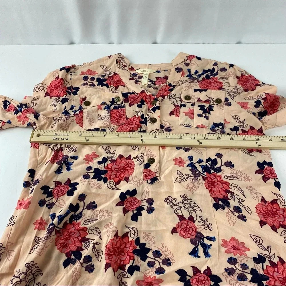Matilda Jane Livery Mille Blouse Tunic Top women's Medium Pink Floral - Picture 6 of 8